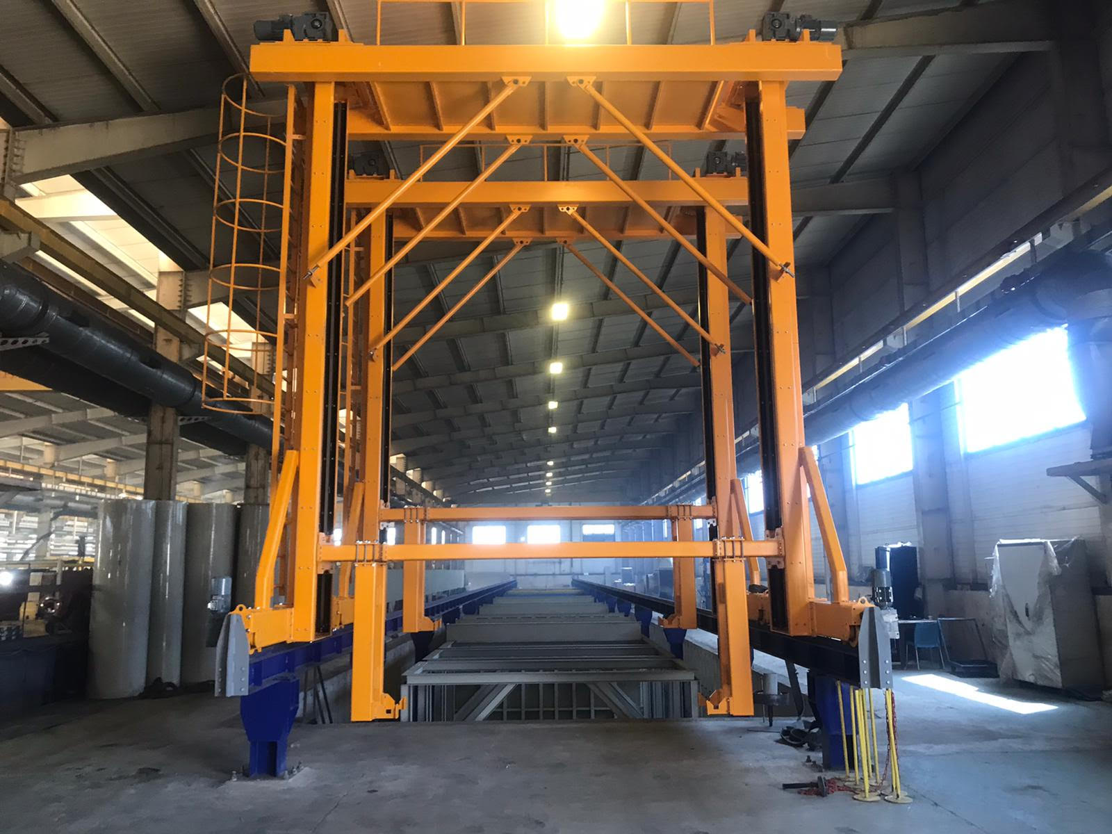 Cataphoresis plating plant